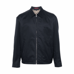 Chaqueta de sarga de algodón con tribanda Gucci