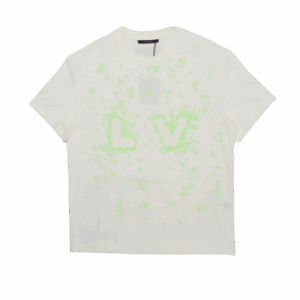 Camiseta Louis Vuitton LV Spread Embroidery Blanco Leche/Verde