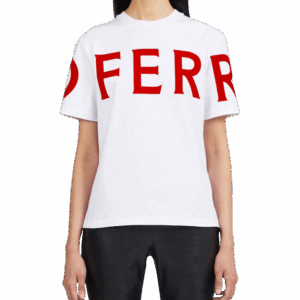 Ferragamo Playera con logo gráfico Mujer