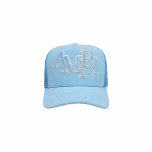 Amiri Staggered Logo Trucker 'Air Blue'