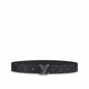 Cinturón reversible con iniciales LV de 4 cm