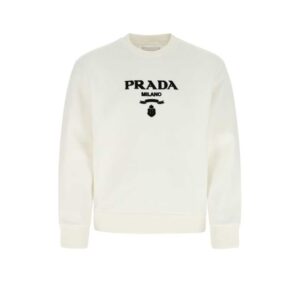 Sudadera de prada con logo en terciopelo